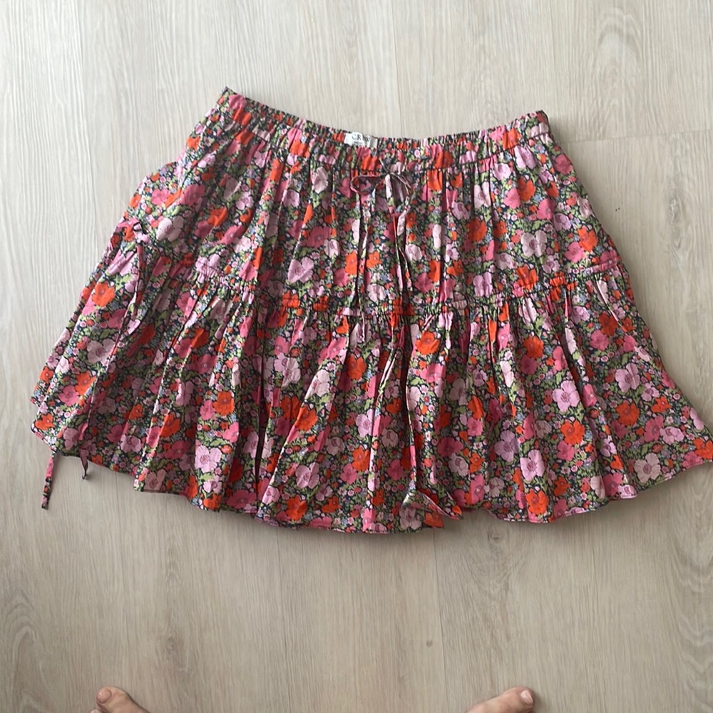 J. Crew Liberty Fabrics Tiered Organic Cotton Mini Skirt